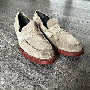 To Boot New York Adam Derrick Vera Gomma Tan Suede Red Slip On Loafers